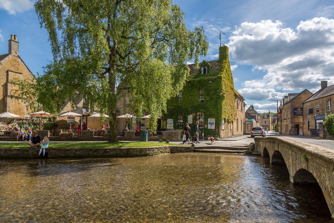 A scenic picture of Bourton-on-the-Water. Test Valley Digital supports local businesses with their websites with their fully managed website packages.